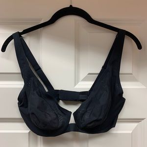 SKIMS Naked Underwire Plunge Bra / Onyx